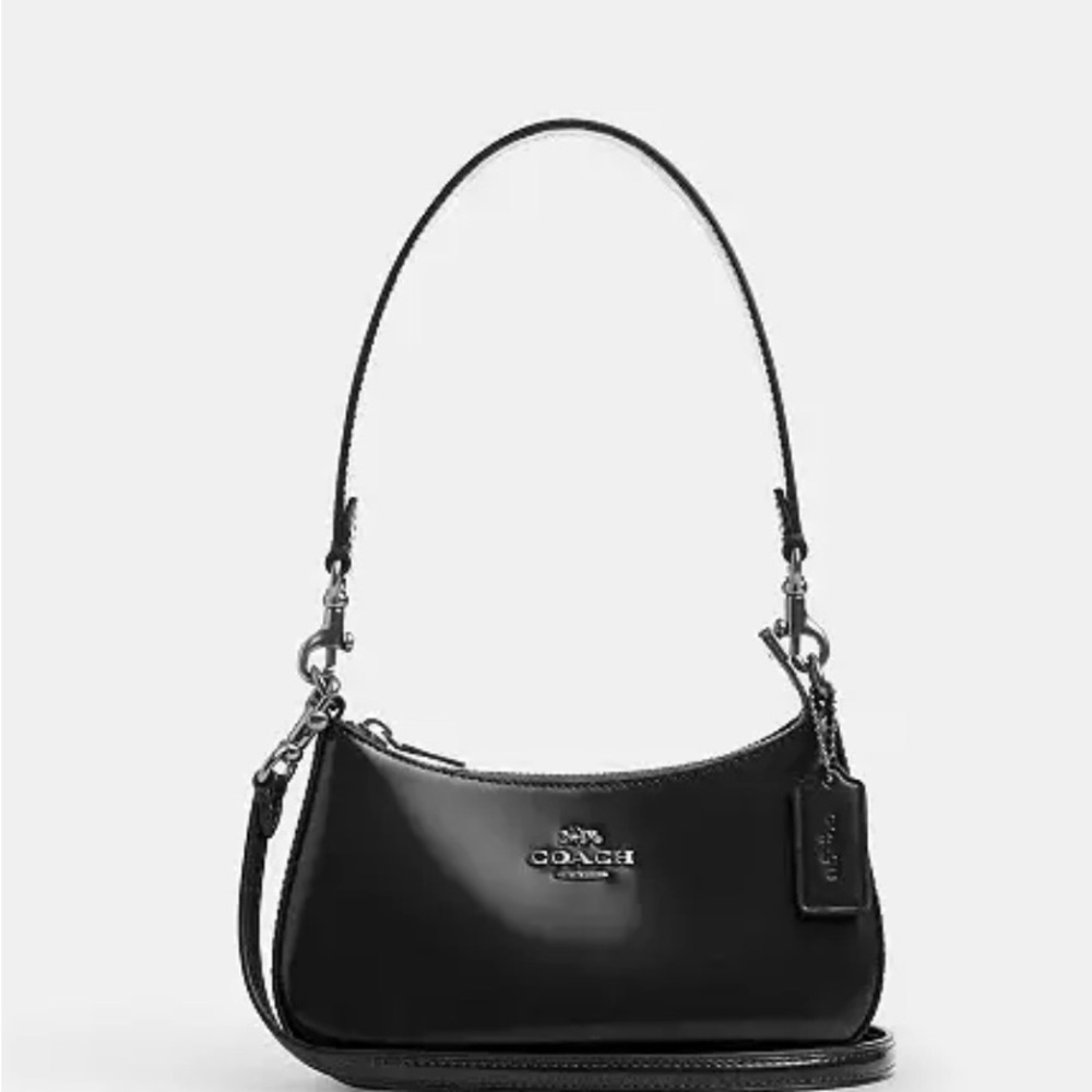 Coach Glossy Black Shoulder Bag